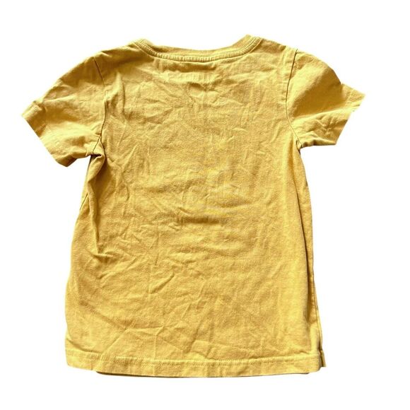 Fabkids T-Shirt Boys Size 4T/ 5T Yellow Short Sleeve Graphic Shirt Cotton - Picture 4 of 4